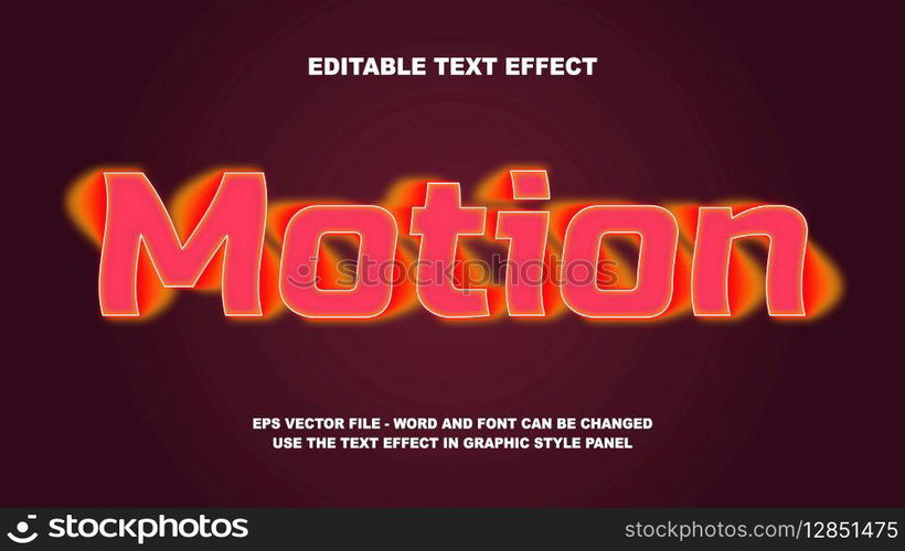 Editable Text Effect Motion 3D Vector Template