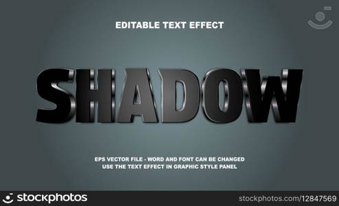 Editable Text Effect Shadow 3D Vector Template