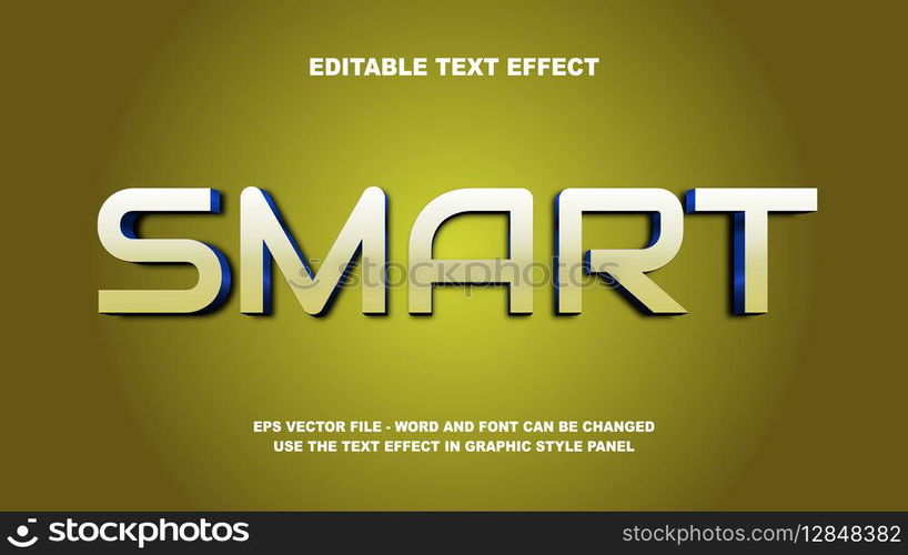 Editable Text Effect Smart 3D Vector Template