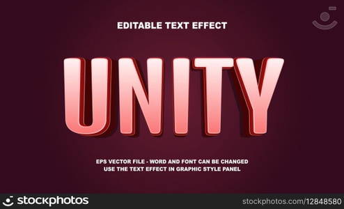 Editable Text Effect Unity 3D Vector Template