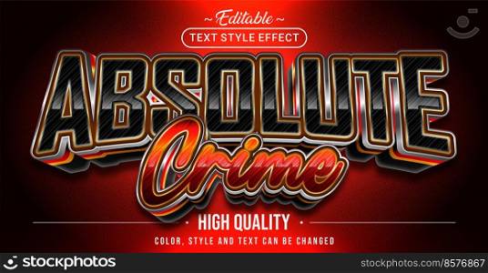 Editable text style effect - Absolute Crime text style theme.