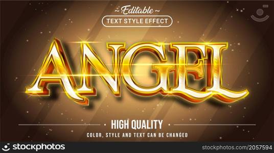 Editable text style effect - Angel text style theme. Graphic Design Element.