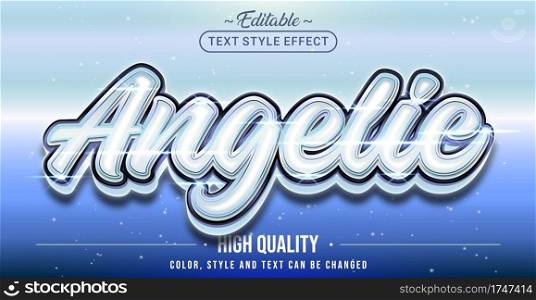 Editable text style effect - Angelic text style theme.