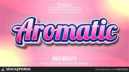 Editable text style effect - Aromatic text style theme.