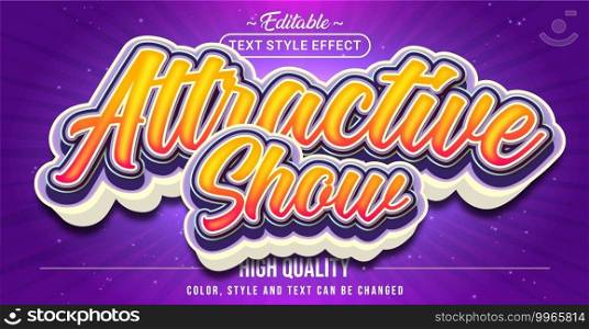 Editable text style effect - Attractive Show text style theme.