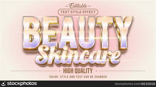 Editable text style effect - Beauty Skincare text style theme.