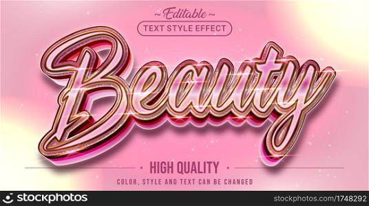 Editable text style effect - Beauty text style theme.