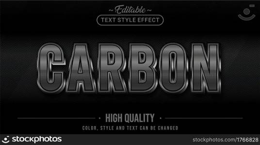 Editable text style effect - Black Carbon text style theme. Graphic Design Element.