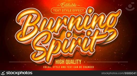 Editable text style effect - Burning Spirit text style theme.