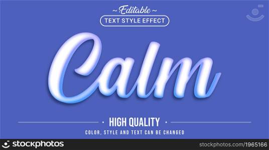 Editable text style effect - Calm text style theme. Graphic Design Element.