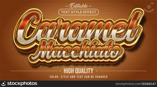 Editable text style effect - Caramel Macchiato text style theme.