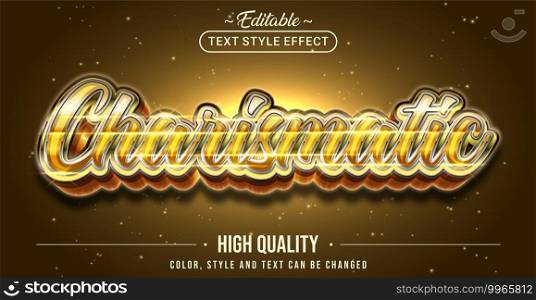 Editable text style effect - Charismatic text style theme.