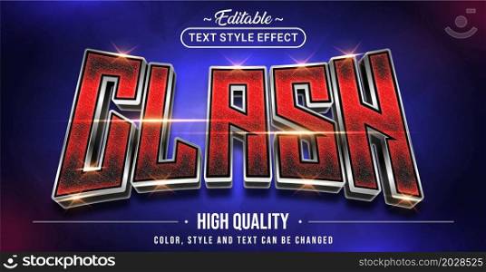 Editable text style effect - Clash text style theme. Graphic Design Element.