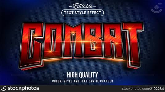 Editable text style effect - Combat text style theme. Graphic Design Element.