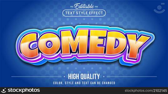 Editable text style effect - Comedy text style theme. Graphic Design Element.