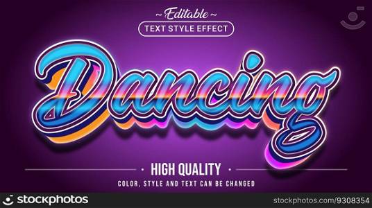 Editable text style effect - Dancing text style theme.