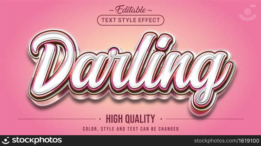Editable text style effect - Darling text style theme.