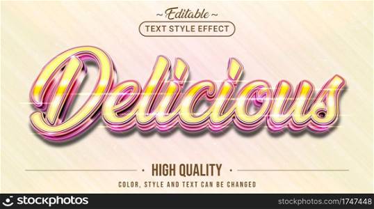 Editable text style effect - Delicious text style theme.