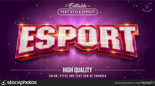 Editable text style effect - E-sport text style theme. Graphic Design Element.