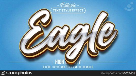 Editable text style effect - Eagle text style theme.