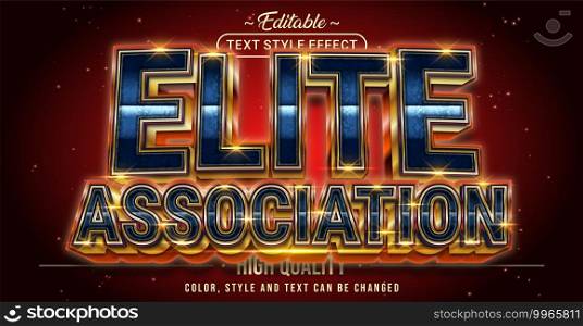 Editable text style effect - Elite Association text style theme.