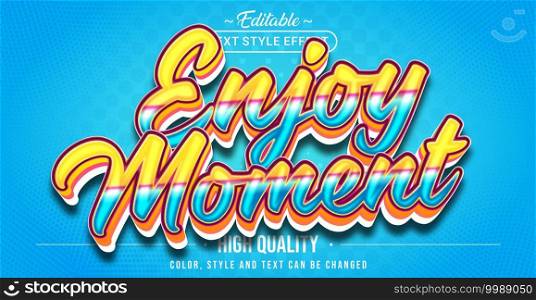 Editable text style effect - Enjoy Moment text style theme.