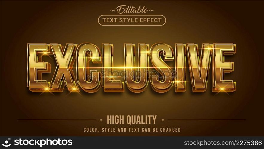 Editable text style effect - Exclusive text style theme. Graphic Design Element.
