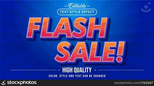 Editable text style effect - Flash Sale text style theme. Graphic Design Element.