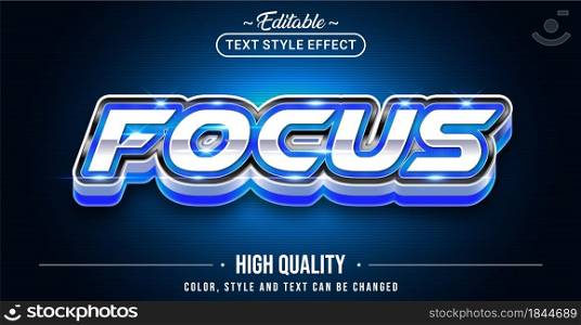 Editable text style effect - Focus text style theme. Graphic Design Element.