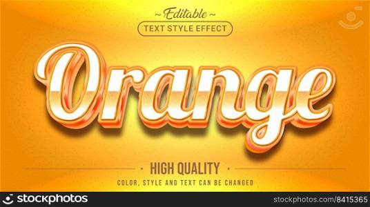 Editable text style effect - Fresh Orange text style theme.
