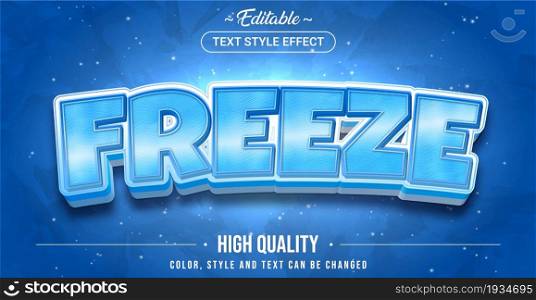 Editable text style effect - Fresh theme style. Graphic design element