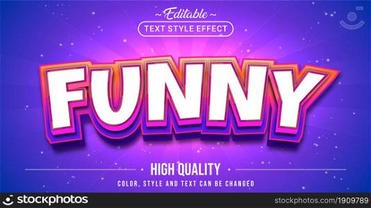 Editable text style effect - Funny text style theme. Graphic Design Element.
