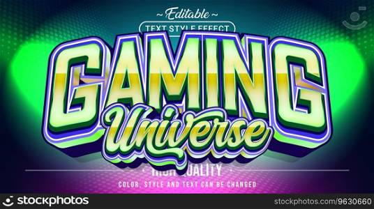 Editable text style effect - Gaming Universe text style theme.