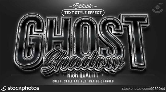 Editable text style effect - Ghost Shadow text style theme.