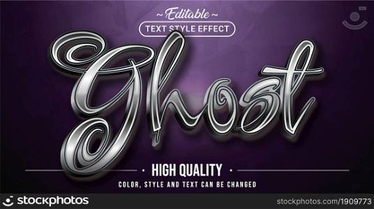 Editable text style effect - Ghost text style theme. Graphic Design Element.