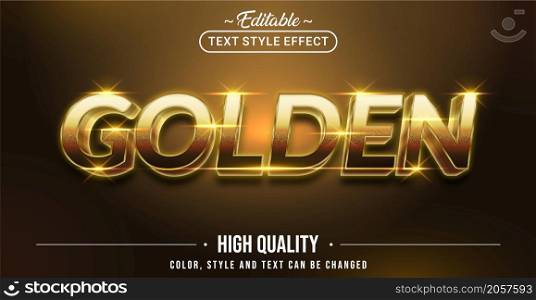 Editable text style effect - Golden text style theme. Graphic Design Element.