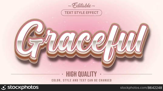 Editable text style effect - Graceful text style theme.