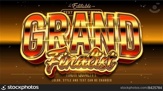 Editable text style effect - Grand Finalist text style theme.