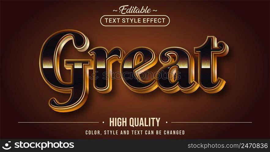 Editable text style effect - Great text style theme. Graphic Design Element.
