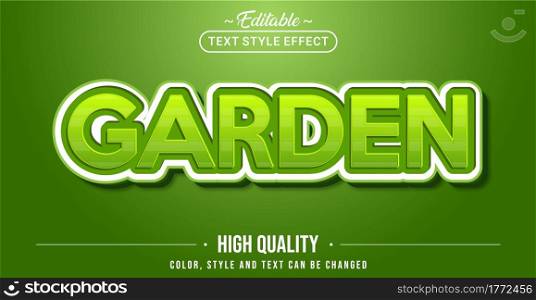Editable text style effect - Green Garden text style theme. Graphic Design Elements.