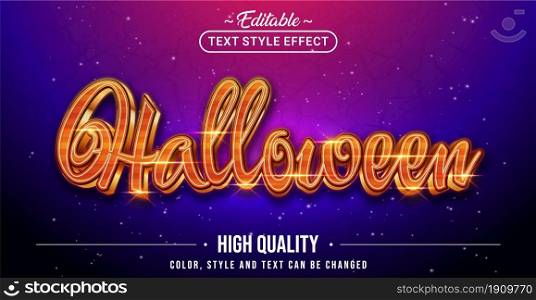 Editable text style effect - Halloween text style theme. Graphic Design Element.