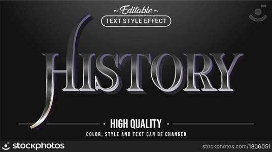 Editable text style effect - History text style theme. Graphic Design Element.