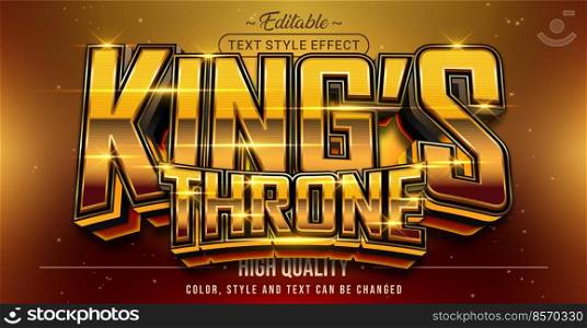 Editable text style effect - King’s Throne text style theme.