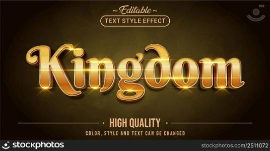 Editable text style effect - Kingdom text style theme. Graphic Design Element.