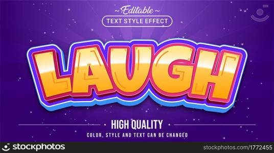 Editable text style effect - Laugh text style theme. Graphic Design Elements.