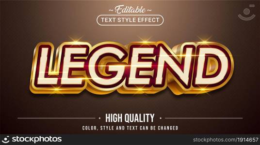Editable text style effect - Legend text style theme. Graphic Design Element.