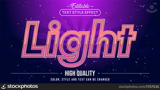 Editable text style effect - Light text style theme. Graphic Design Element.