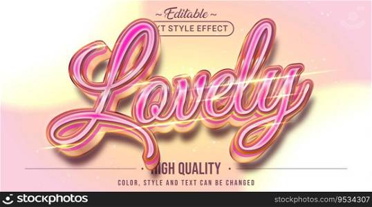 Editable text style effect - Lovely text style theme.