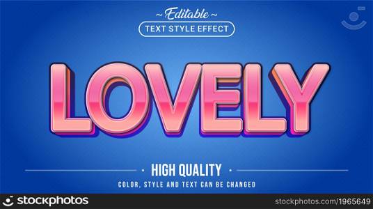 Editable text style effect - Lovely text style theme. Graphic Design Element.