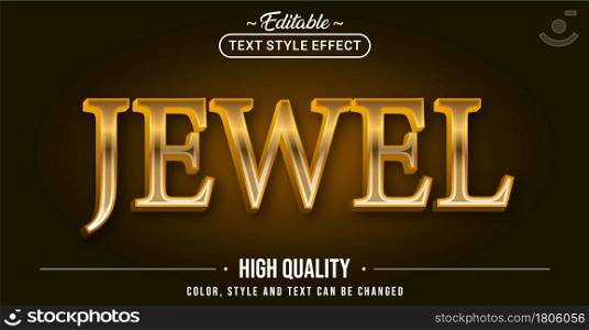 Editable text style effect - Luxury Jewel text style theme. Graphic Design Element.
